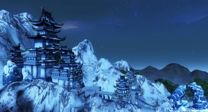 北溟地图之永夜城。今天外面下了好大的雪，于是就先放一组永夜城镇楼吧。
