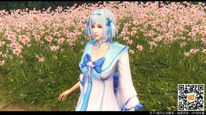 《天下》手游连续登录送定制版时装『风信子』游戏实拍。