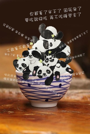 熊猫饭 要来一碗么——吸完了猫就吸熊猫 这么萌 你下得了口吗_(:з」∠)_